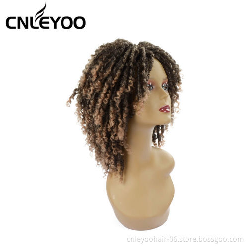 Factory Cheap Ruby Ombre Dread Lock wig 10 inch Synthetic Replaced wig Synthetic Cosplay Wig For men